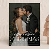 "Simply Written" - Holiday Cards in Snow by Nam Bourassa - Front