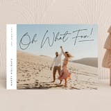 "Oh What Fun Holiday" - Holiday Cards in Coal by Jen Huppert - Front