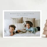 "Minimal Dot" - Holiday Cards in Charcoal by Carolyn MacLaren - Front