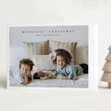 "Minimal Dot" - Holiday Cards in Charcoal by Carolyn MacLaren - Folded Card