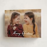 "Winter Greetings" - Holiday Cards in Snow by Ashley Iwafuchi - Folded Card
