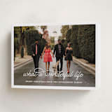 "What A Wonderful Life" - Holiday Cards in Snowflake by Leah Ragain - Folded Card