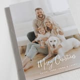 "Chic Script" - Holiday Cards in Snowflake by Cass Loh - Detail