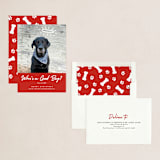 "Good Boy" - Holiday Cards in Crimson by J. Dario Design Co. - Assembled