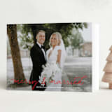 "Merry and Married" - Holiday Cards in Santa Suit by Design Lotus - Folded Card