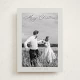 "Chic Script" - Holiday Cards in Dove by Nicoletta Savod - Front