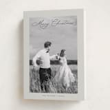 "Chic Script" - Holiday Cards in Dove by Nicoletta Savod - Folded Card