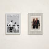"Chic Script" - Holiday Cards in Dove by Nicoletta Savod - Photo Orientation Options
