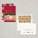 "Warm Fuzzy" - Holiday Cards in Cherry Pie by Merian - Assembled