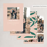 "encompassing" - Holiday Cards in Blush by Olivia Goree - Back of Card Options