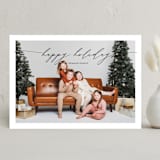 "Sweeping Script" - Holiday Cards in Onyx by Alexandra Cohn - Front