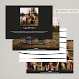 "Sweeping Script" - Holiday Cards in Onyx by Alexandra Cohn - Back of Card Options