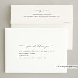 "Sweeping Script" - Holiday Cards in Onyx by Alexandra Cohn - FREE Recipient Addressing