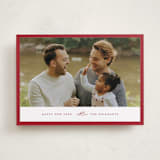 "Edge" - Holiday Cards in Berry by Angela Thompson - Front