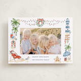 "Beach Holidays" - Holiday Cards in Sea Salt by Sarah Knight - Front
