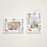 "Beach Holidays" - Holiday Cards in Sea Salt by Sarah Knight - Photo Orientation Options
