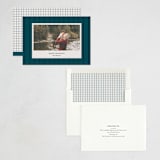 "Forest Grid" - Holiday Cards in Peacock by Wendy Chung - Assembled