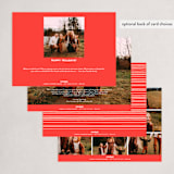 "Rhythmic Stripes" - Holiday Cards in Chili Pepper by Annie Clark - Back of Card Options