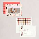 "Rhythmic Stripes" - Holiday Cards in Chili Pepper by Annie Clark - Assembled