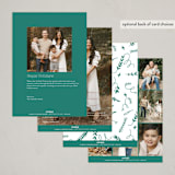 "mod minima" - Holiday Cards in Blue Spruce by Kate Ross - Back of Card Options