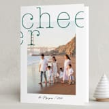 "mod minima" - Holiday Cards in Blue Spruce by Kate Ross - Folded Card