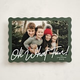 "Oh what fun script" - Holiday Cards in Forest by Karidy Walker - Front