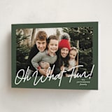 "Oh what fun script" - Holiday Cards in Forest by Karidy Walker - Folded Card