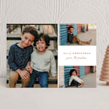 "Minimally" - Holiday Cards in Poinsettia by Brianne Larsen - Front