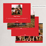 "Minimally" - Holiday Cards in Poinsettia by Brianne Larsen - Back of Card Options