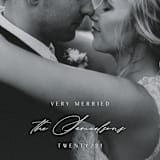 "VERY MERRIED" - Holiday Cards in Merry by Design Lotus - Detail