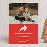 "merry this way" - Holiday Cards in Wine by Sara Hicks Malone - Front
