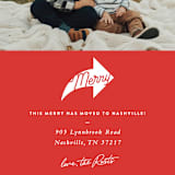 "merry this way" - Holiday Cards in Wine by Sara Hicks Malone - Detail