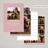 "Sweeping Script" - Holiday Cards in Rose Quartz by Alexandra Cohn - Back of Card Options