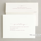"Sweeping Script" - Holiday Cards in Rose Quartz by Alexandra Cohn - FREE Recipient Addressing
