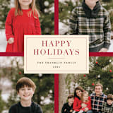 "Gift" - Holiday Cards in Poinsettia by Jennifer Lew - Detail