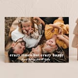 "Crazy Happy" - Holiday Cards in Snowflake by Susan Brown - Front