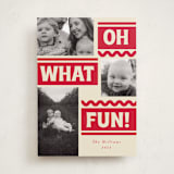 "Ski Slope" - Holiday Cards in Cranberry by Baumbirdy - Front