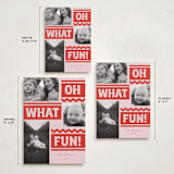 "Ski Slope" - Holiday Cards in Winter Rose by Baumbirdy - Formats Available