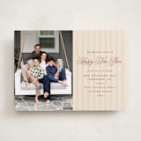 "Charming Stripe" - Holiday Cards in Stocking by Olivia Raufman - Front