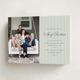 "Charming Stripe" - Holiday Cards in Juniper by Olivia Raufman - Folded Card
