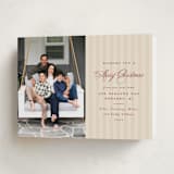 "Charming Stripe" - Holiday Cards in Stocking by Olivia Raufman - Folded Card