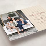 "Charming Stripe" - Holiday Cards in Stocking by Olivia Raufman - Detail