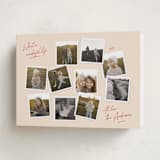 "Vintage Collage" - Holiday Cards in Berry by Lisa McLean - Folded Card