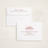 "Winter Ribbon" - Holiday Cards in Scarlet by Elly - FREE Recipient Addressing