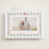 "Coastal Garland" - Holiday Cards in Winter Mint by Everett Paper Goods - Front
