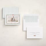 "Coastal Garland" - Holiday Cards in Winter Mint by Everett Paper Goods - Assembled