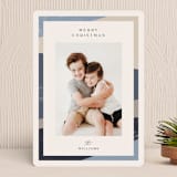 "Super Border" - Holiday Cards in Blue Jean by Pixel and Hank - Front