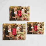 "Classic Love" - Holiday Cards in Poinsettia by Brianne Larsen - Formats Available