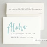 "Aloha" - Holiday Cards in Frost by Pine Street Creative - FREE Recipient Addressing