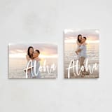 "Aloha" - Holiday Cards in Frost by Pine Street Creative - Photo Orientation Options